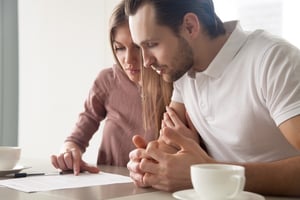 couple discussing life insurance policy